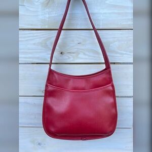 Vintage COACH 9047 Red Ergo Compartment Bucket Bag